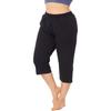 New Women Fashion Drawstring Plus Size Color Casual Cropped Trousers Pants