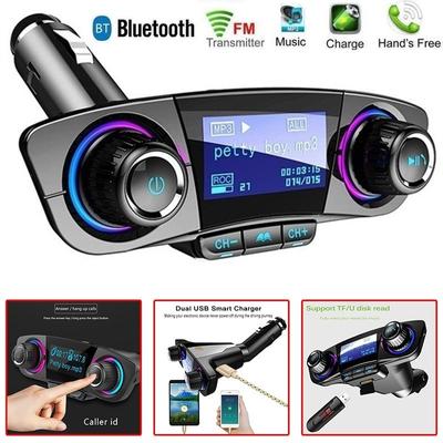 Kabellose Bluetooth Freisprechanrufe Autoladegerät FM Transmitter MP3 Player Radioadapter USB Autoladegerät 1,3 Zoll LCD-Anzeige TF-Karte Auto-Kit