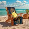 1Pc Golden Dragon Moon Beach Towel, Quick Dry, Multi-Use for Beach Pool Gym Yoga Home Travel, Christmas, Halloween, Xmas Gift M92896