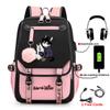 Anime Peripheral Spells Back to War Backpack Student School Bag Men's and Women's Fashion Backpack Travel Bag USB Computer Bag