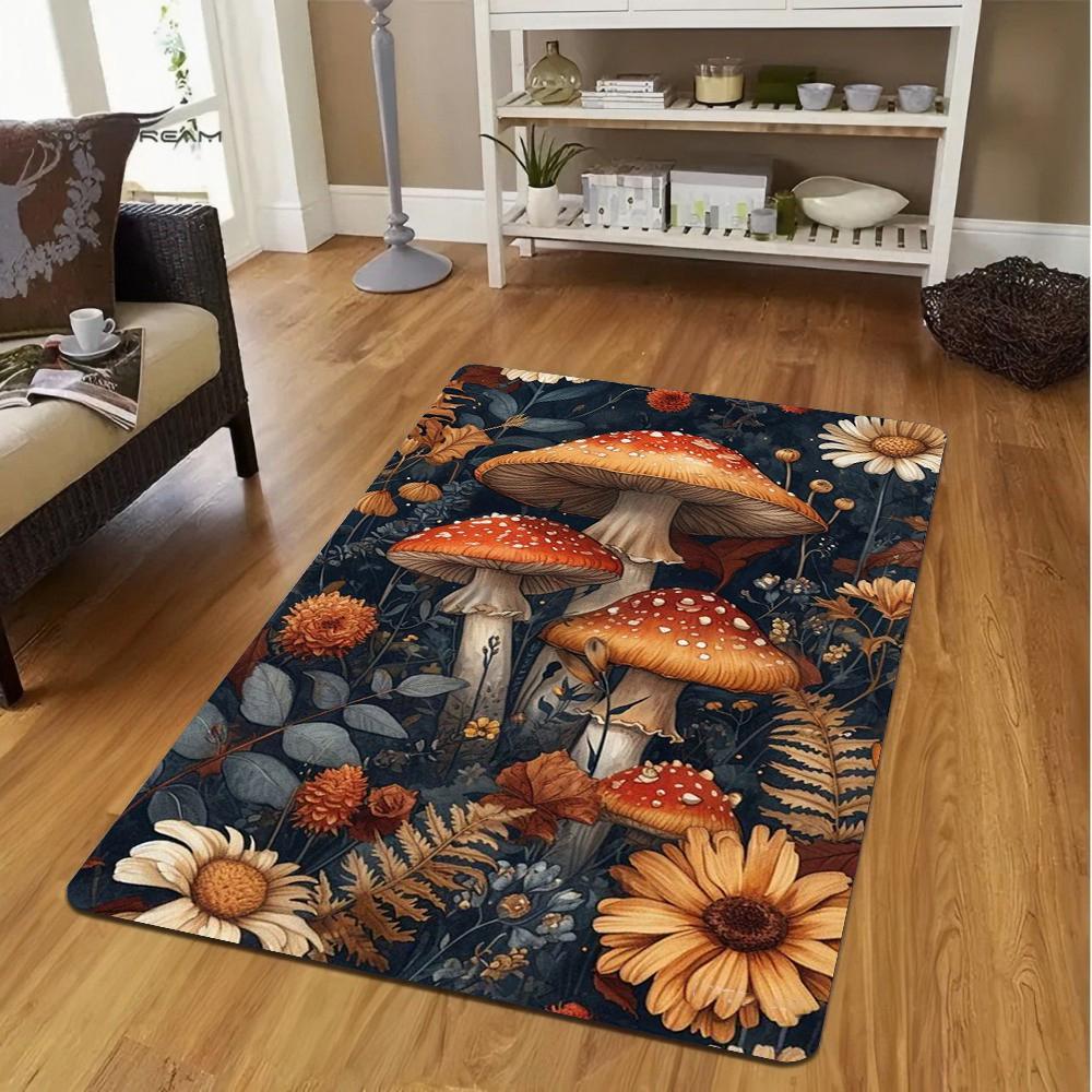 Creative INS Witch Forest Red Mushroom Magic World Carprt for Living Room Bedroom Decor Soft Area Floor Mat Kitchen Rug Gift