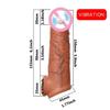 Velkoobchod Soft Realistic Penis Sleeve Extender Big Dick Bold Cock Head Head Zvětšení Muž Muži Muž Zpoždění ejakulace
