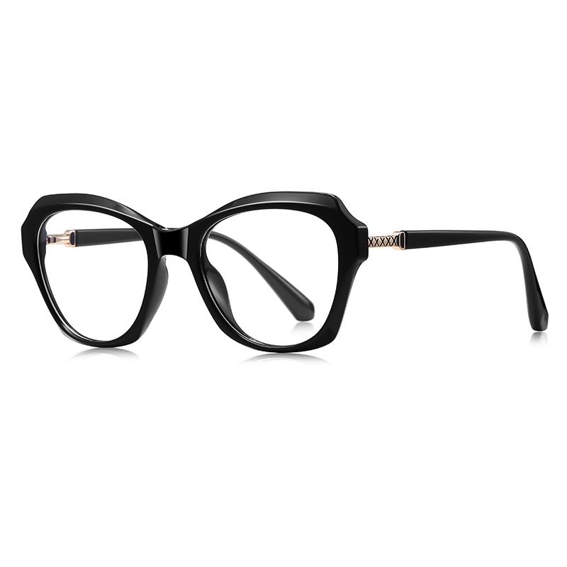 Luxury Brand Designer Cat Eye Anti Blue Light Glasses Women Retro Big Frame TR90 Eyeglasses Optical Spectacle Frames