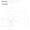 Musiclily Basic L2+ R2 Open Gear Bass Tuners for 4-String Ibanez-Style Electric Basses, Black
