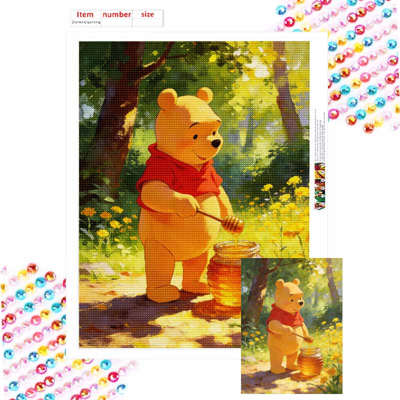 Disney Winnie The Pooh Honey Pot Diamond Painting Art Kit Mosaic Handmade Diy Gift Home Decor