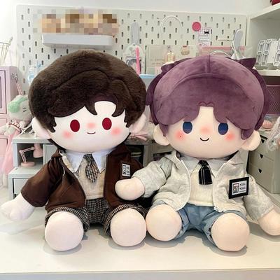 Stuffed Doll Changing Dressing Game Fans Gift Toys 40cm Cotton Doll Clothes Cool Cute Shirt Tie Vest Pants Hoodie Suit Adorable