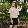 Challenger Women'S Silky Touch Cooling Round Neck Rib Point Short Sleeve T-Shirt White