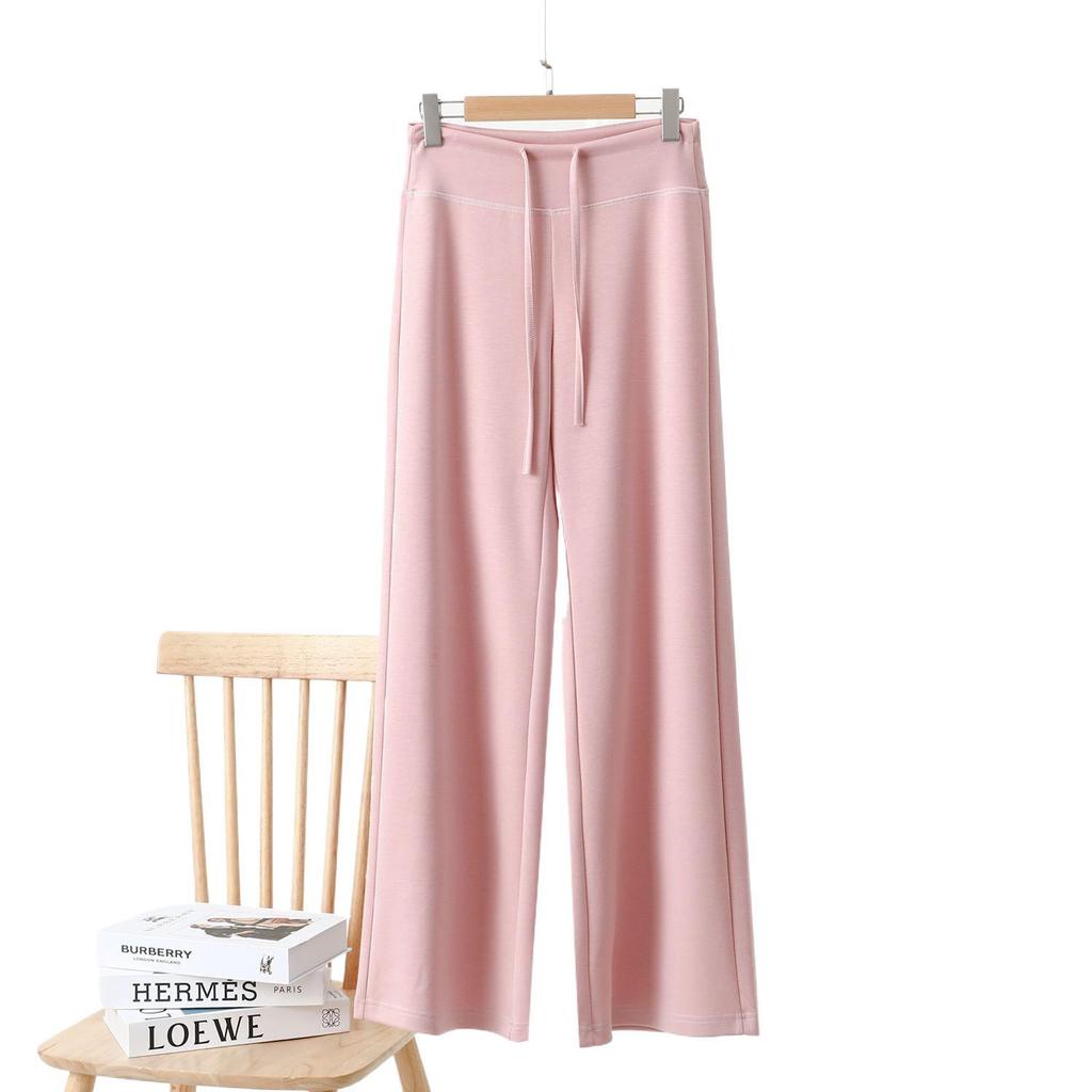Women's High-Rise Summer Style Loose Fit Sweatpants with Drawstring, Wide Leg, Slightly Flared Yoga Pants