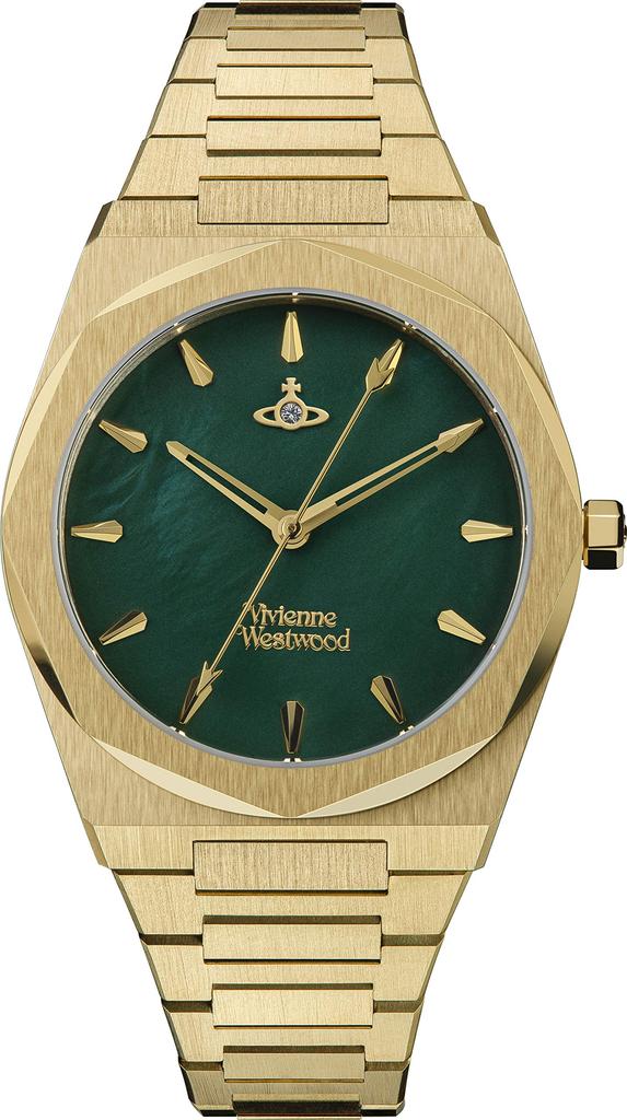 Vivienne Westwood Charterhouse Watch, VV244GRGD, Grey Dial, Gold-Tone Stainless Steel Bracelet, 39.5mm, Women's