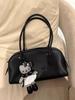 Row Family New Style Cowhide Baguette Tote - Simple Design, Underarm and Shoulder Carry, Horizontal Layout