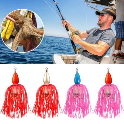 6CM/37G Silicone Skirt Fishing Lure with Hook Colorful Whiskers Swimbait Artificial Bait