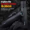 Zoom HD Telescope 10-30x50 Monocular Camping Powerful Largo Alcance With Tripod Phone Clip For Watching Bird Hunting Binoculars