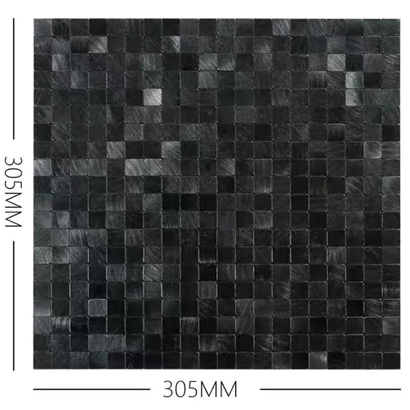 Mosaic Metal Aluminum Plastic Panel Wall Sticker Self-adhesive Gold Abstract Waterproof Kitchen Bathroom Tiles Wall Decors