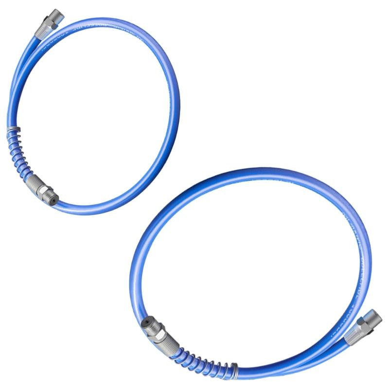 2PCS Flexible Grease Guns Hose 10000PSI Oil Resistant Design Quick Connects Coupler For Industrial Applications Tool