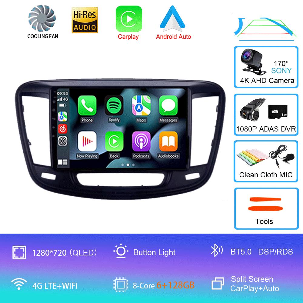 Car Radio Android 14 Multimedia Video Player For Chrysler 200 200C 2015 - 2019 Carplay Android Auto Stereo GPS Navigation WIFI
