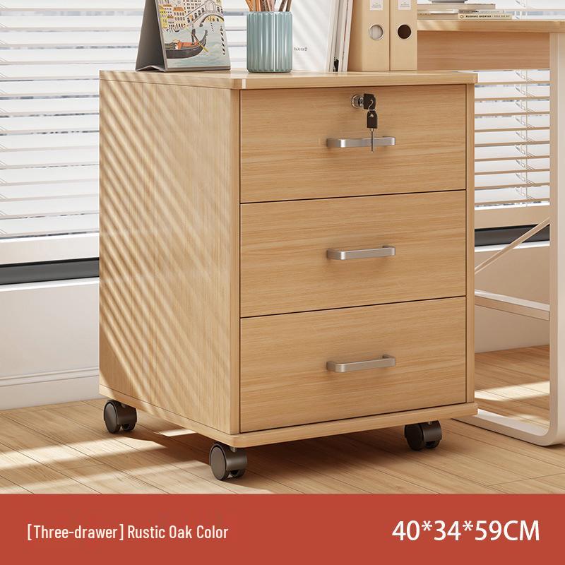 Multi-Layer Office Storage Cabinet with Lock and Drawers