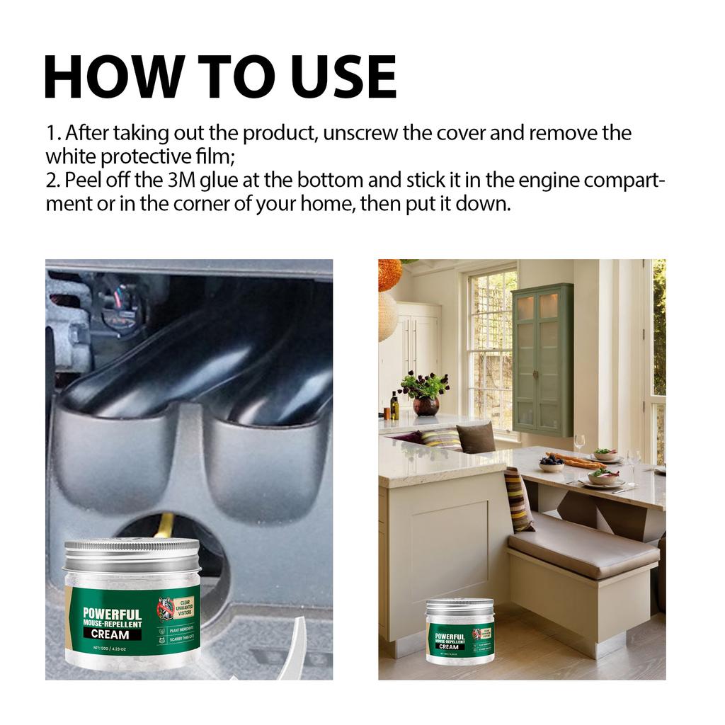 Rat Cream For Outdoor, Indoor, And Engine Use To Repel And Against Rats.