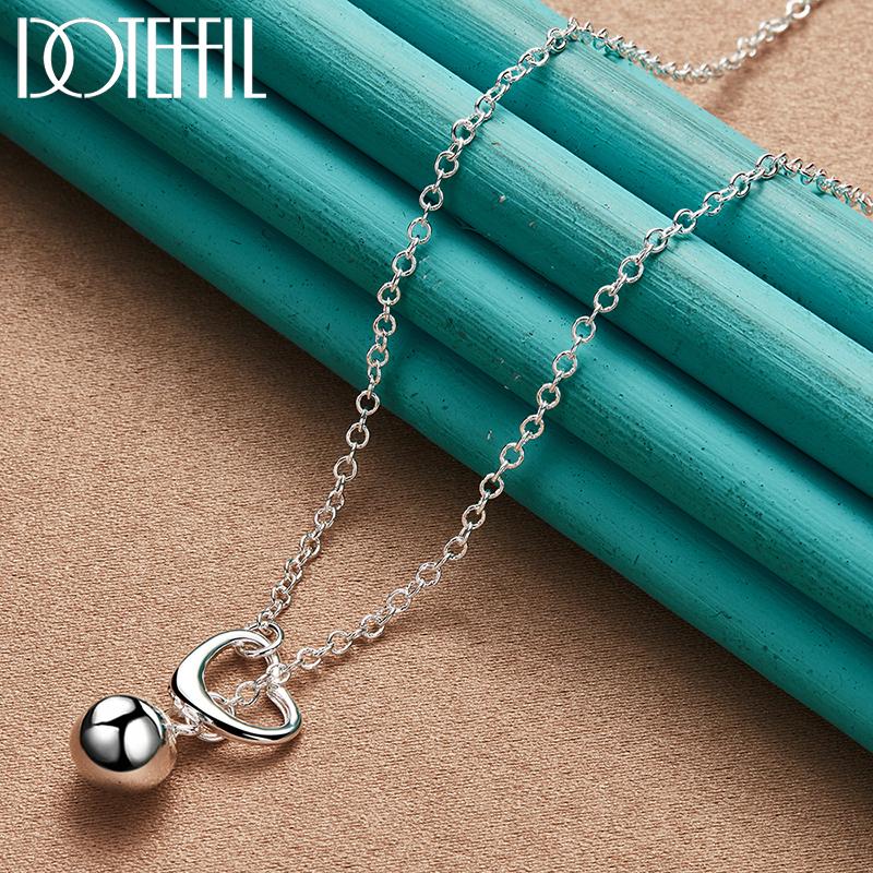 Collier coeur romantique couleur argent cadeau beaux bijoux