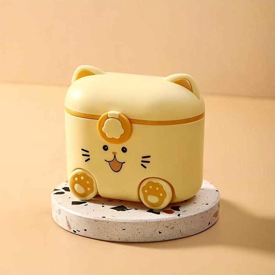 

Cute Cat Milk Powder Container with Spoon and Lock, Portable Outdoor Food Storage Box, Snack box
