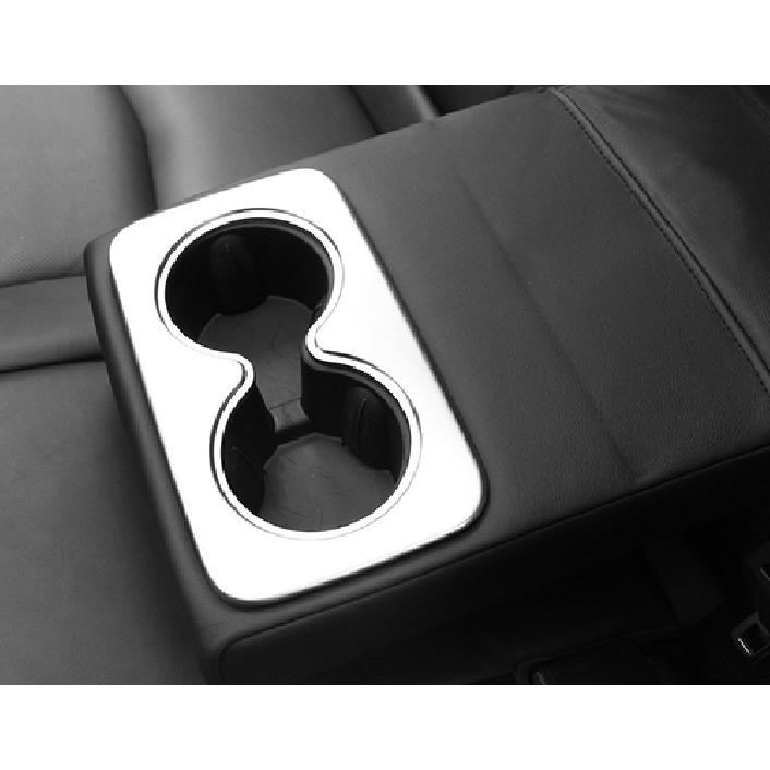 Rear Water Cup Panel Cover Trim ABS Matte Silver Fit For Cadillac XT5 2016-