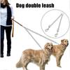 Double Dog Leash, Metal Dual Dog Leash Coupler, Chew Proof 360 Swivel Twining