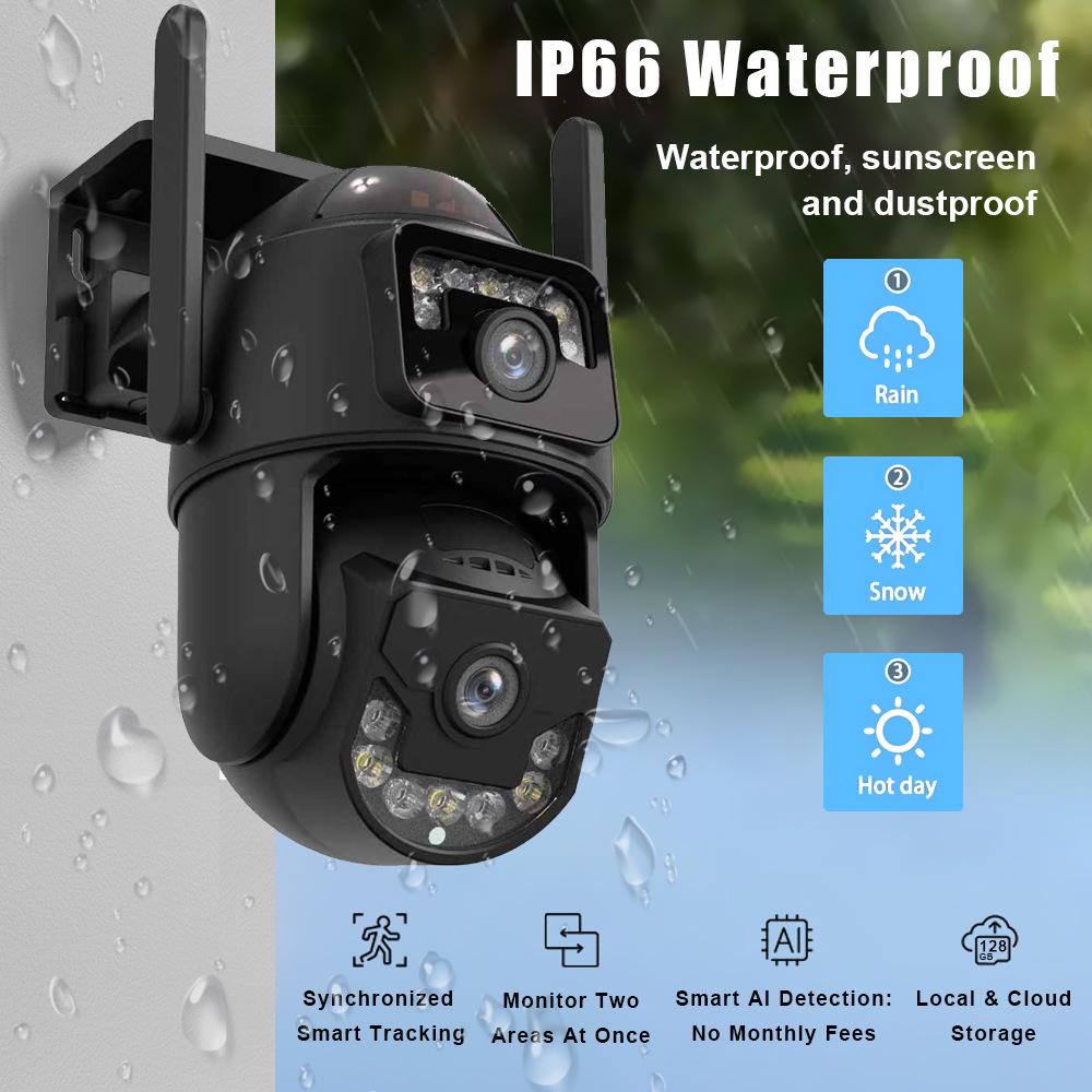 Allwetter-4G-Kamera mit Solarenergie, 6 Megapixel HD-Aufnahme und Fern-Interkom