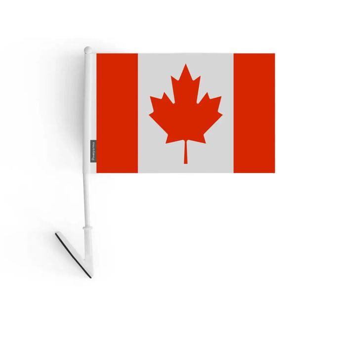 Adhesive Canada Flag – 14 X 21 Cm – Flexible Polyester – Easy To Stick – 5 Pieces – Pixelforma