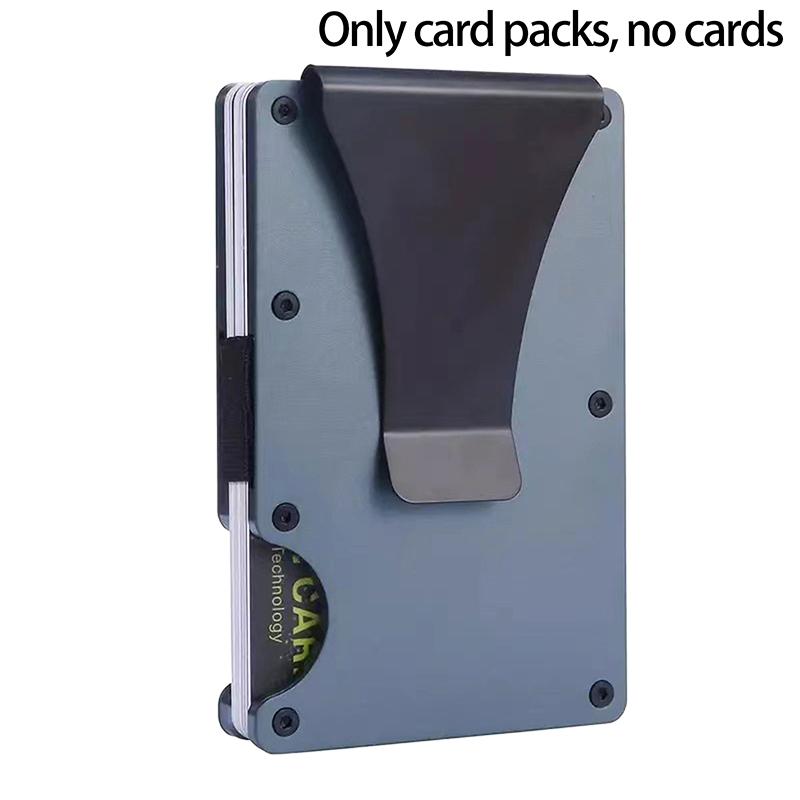 Minimalistisk pung til mænd og kvinder - Slank RFID-pung, Ridsefast, Kreditkortsholder & Pengesnip, Let aftagelige penge
