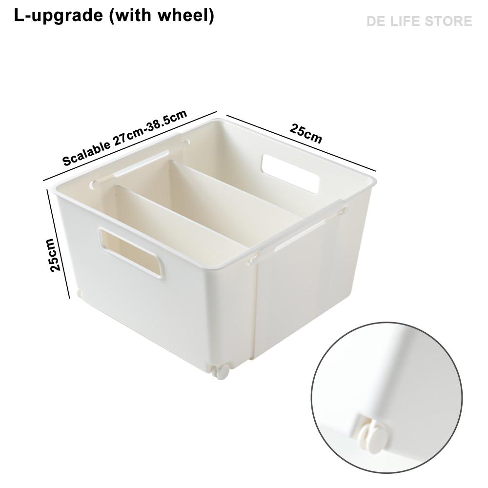 Retractable Drawer Organizer For Desk Length Adjustable Compartment Storage Box Clothes Container Makeup Sorting Storage Box