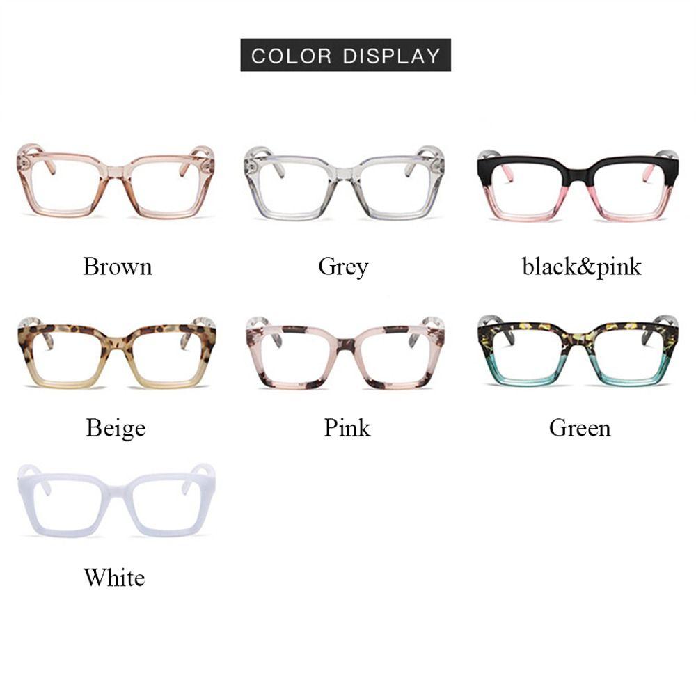 Fashion PC Anti-UV Blue Rays Glasses Ultra-light Solid Color Computer Goggles Square Flat Mirror Eyewear Women