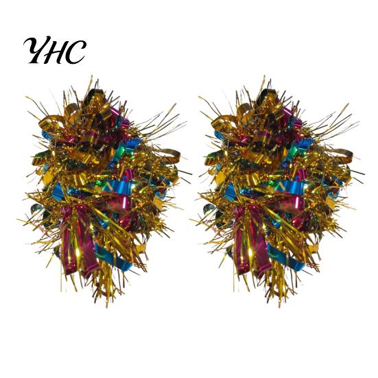Long-lasting Tinsel Bracelet 1 Pair Colorful Elastic Band Adults Kids Universal Children's Day Rubber Kindergarten Dance Performance Prop Sports Meet