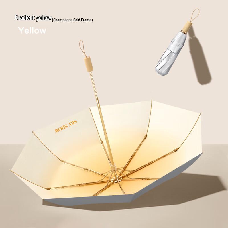 Gradient Tri-fold Sun Umbrella