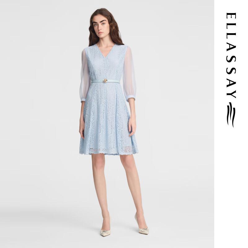 

ELLASSAY Summer V-Neck Slim Fit Midi Dress S