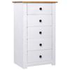 VidaXL White Buffet 46x40x89 Cm Pine Panama Range 282651