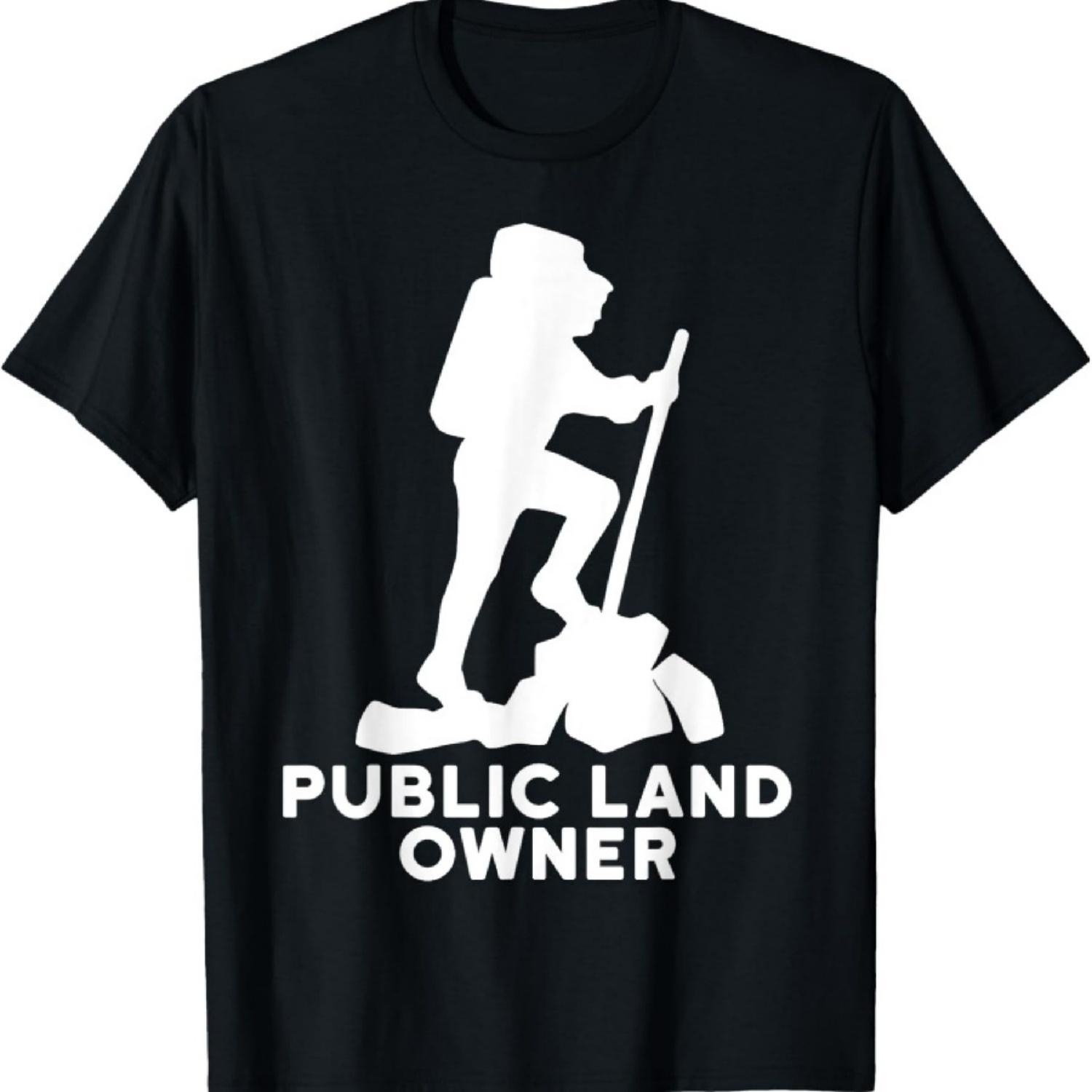 Public Land Owner Shirt - Hiking T-Shirt XXXXXL чёрный