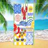 Serviette de Plage d'Été Italienne Surdimensionnée Microfibre Extra Large Séchage Rapide Sans Sable Serviette de Bain Couverture Piscine Pour Enfants Adultes