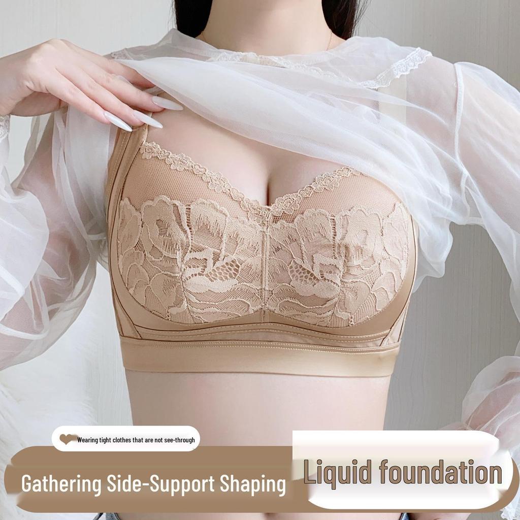 Plus Size Wire-Free Bra: Enhances Shape, Anti-Sagging, Breathable, With Side Support for a Slimmer Look