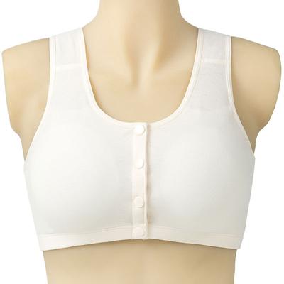 Reggiseno Comodo bottone frontale Canotta per mezza età e vecchiaia con inserti e cuscinetti in cotone Sport Intimo liscio senza anello in acciaio