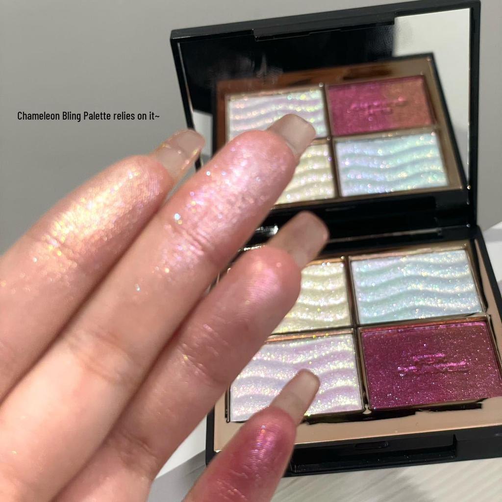 HERORANGE Color-Changing Dragon Eye Shadow Palette: Pearlescent, Super Sparkle, Color-Blocking Brightening Highlight Eyeshadows.