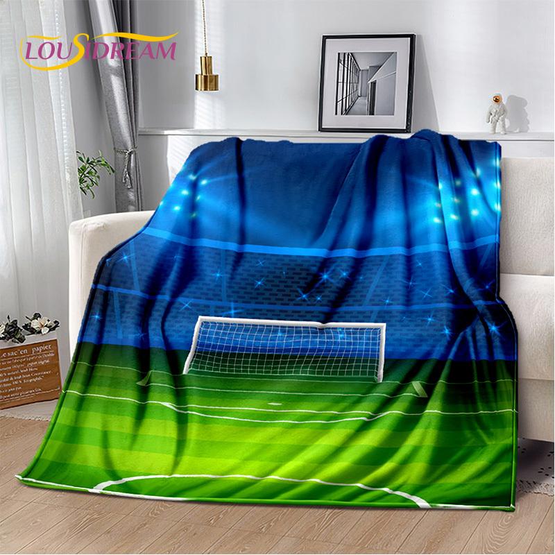 29 Stil Futbol Sahası Futbol Spor Karikatür Yumuşak Battaniye, Ev Yatak Odası Yatak Kanepe Seyahat Örtüsü Çocuk Hediyesi için Yumuşak Atma Battaniye