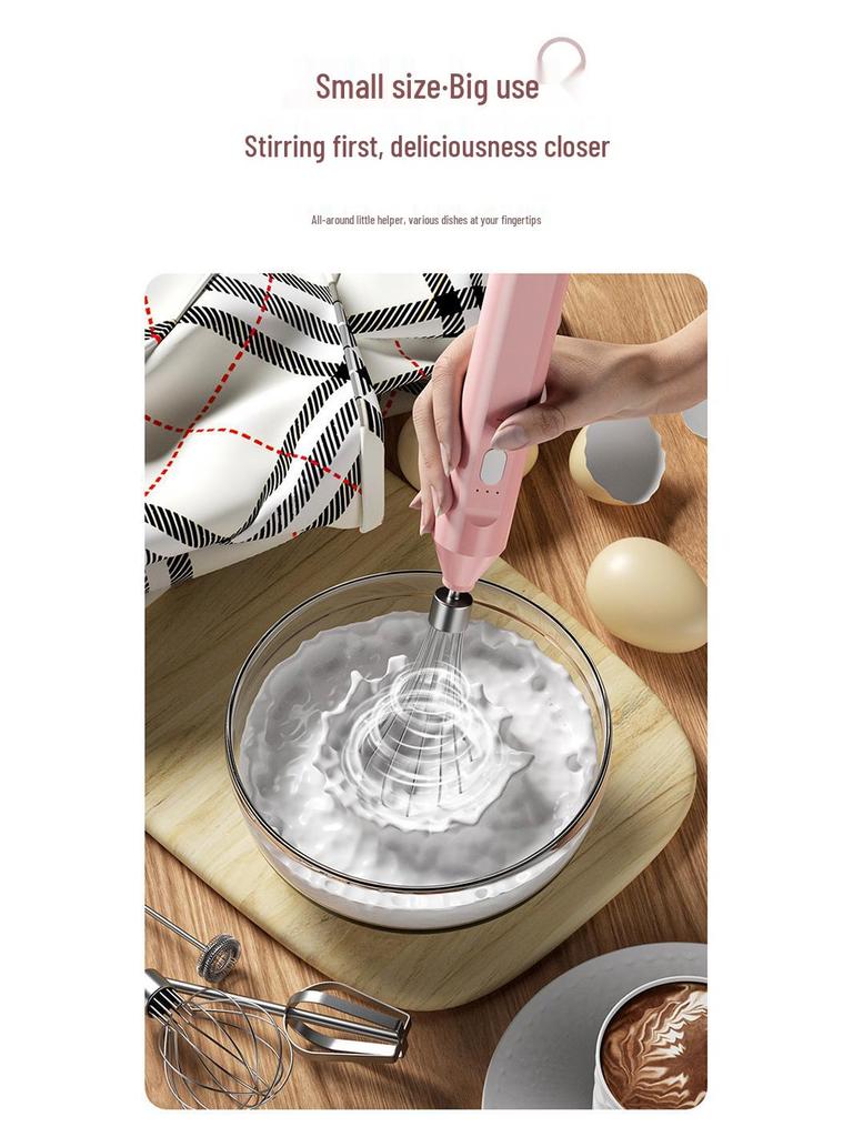 Compact Electric Egg Beater & Coffee Frother