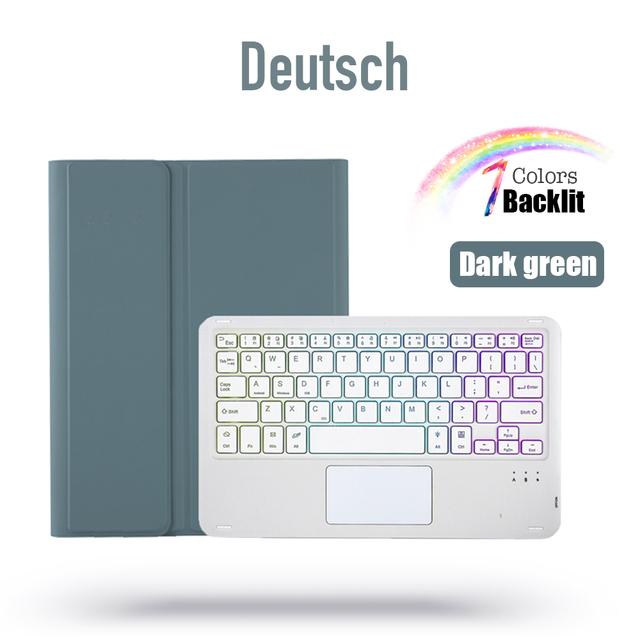 Bluetooth Touchpad Backlit Keyboard Case For Samsung Galaxy Tab S6 Lite 10.4 P610 P615 With Pen Slot Tablet TPU Protective Cover