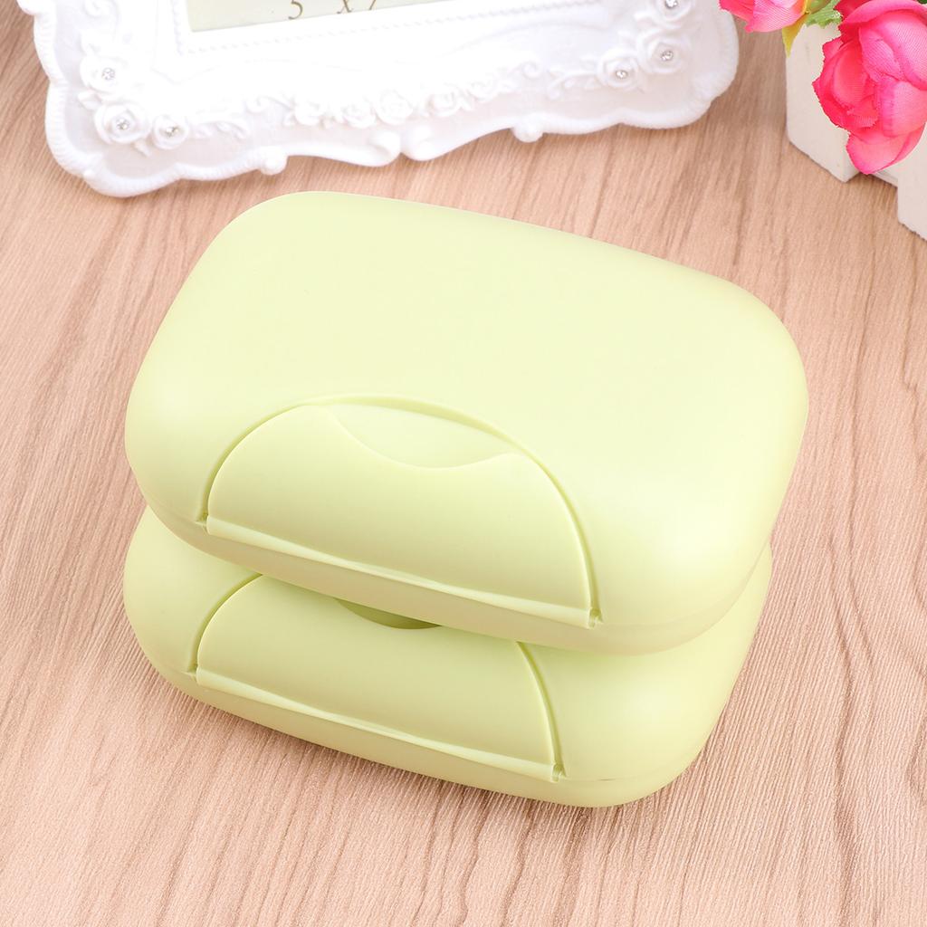 Portable Soap Dish Box Holder Container for Travel Camping Hiking Bathroom Use Locking Design Leakproof Compact Lightweight PP