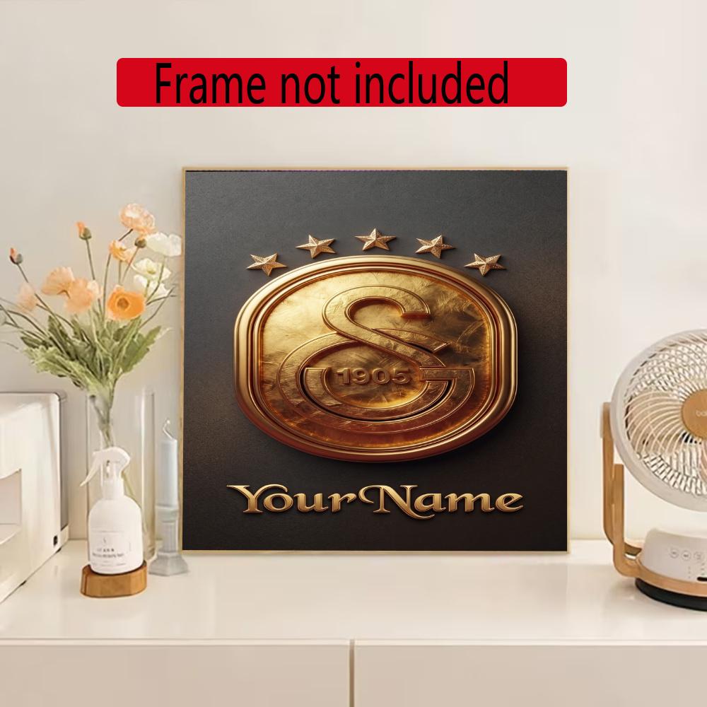 Galatasaray Personalized Name Round Diamond Painting Kit Diamond Embroidery Painting Rhinestones Mosaic Frameless Handwork Decoration Arts
