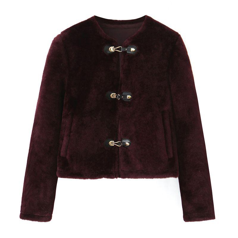 Za Autumn and Winter New Arrivals Women's Clothing Zr European and American Style Fashionable Versatile Knot Buckle Reversible Jacket Coat 6318286