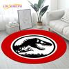 3D Cartoon Jurassic Park Dinosaur Area Rug,Round Carpet Rug for Living Room Bedroom Sofa Decor,Children Play Non-slip Floor Mat