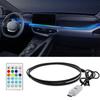 Car LED Ambient Light USB 64 Colors Acrylic Strips 110cm Full Colors RGB Car Interior Hidden App Remote Control Atmosphere Lamp