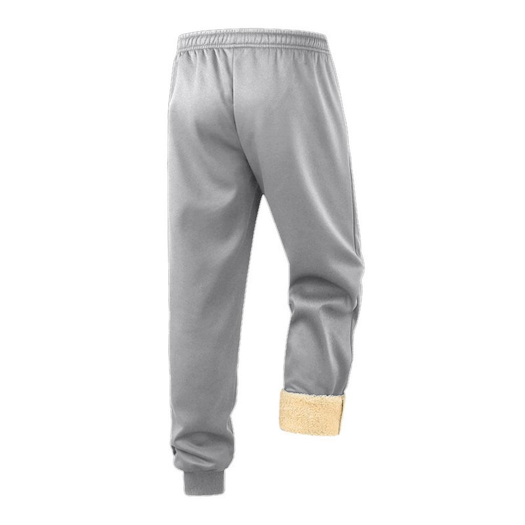 Men's -color Casual Sportswear Skinny Pants, Men's Fleece Warm Drawstring Loose Sweatpants