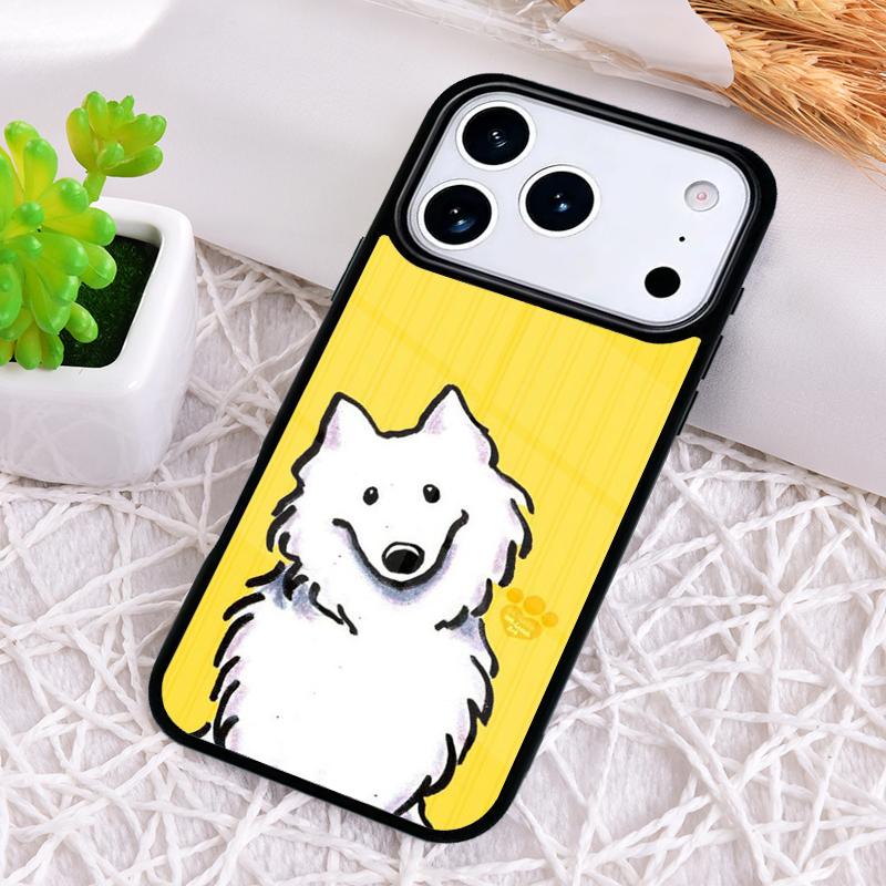 Samoyed Puppy Shockproof Phone Case for iPhone 17 Air 16e 15 11 12 14 13 Pro Max Cover Coque