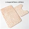 Non Slip Absorbent Bathroom Rug Set Grey Soft Pebble Design 1/2 Piece for Bathroom Toilet Front Floor Use